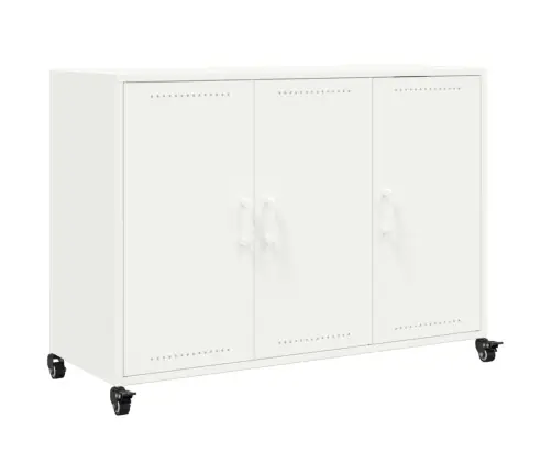 Kumode, Balta, 100,5X39X72 Cm, Tērauds Vidaxl