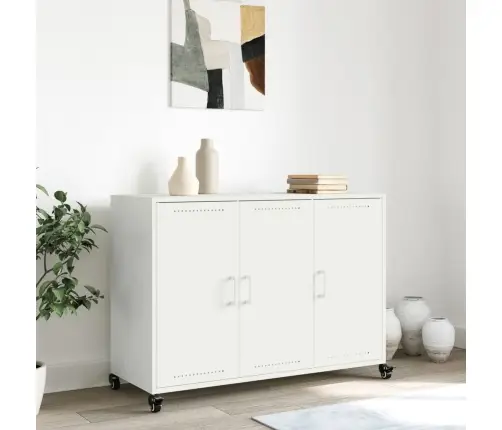 Kumode, Balta, 100,5X39X72 Cm, Tērauds Vidaxl