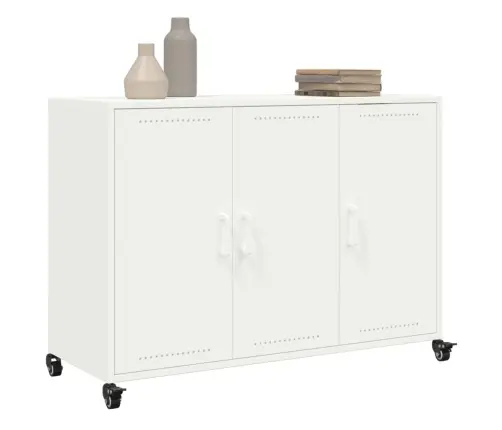 Kumode, Balta, 100,5X39X72 Cm, Tērauds Vidaxl