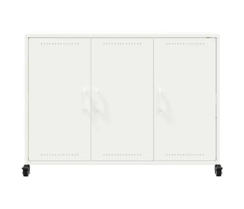 Kumode, Balta, 100,5X39X72 Cm, Tērauds Vidaxl