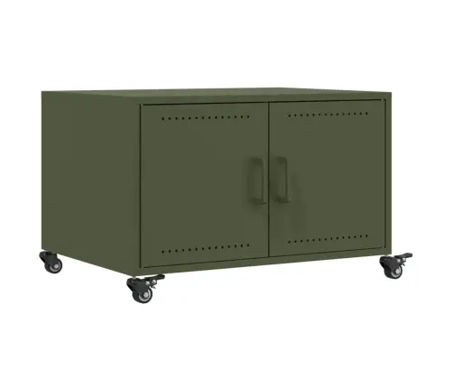 Kafijas Galdiņš Olīvu Zaļš 68X50X43,5 Cm Tērauds Vidaxl