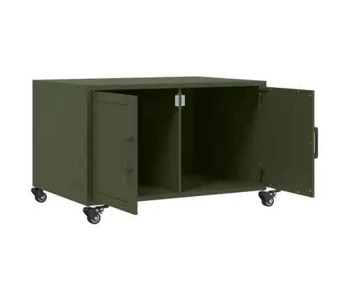 Kafijas Galdiņš Olīvu Zaļš 68X50X43,5 Cm Tērauds Vidaxl