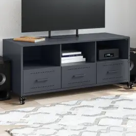 Tv Skapītis, Pelēks, 100,5X39X43,5 Cm, Tērauds Vidaxl