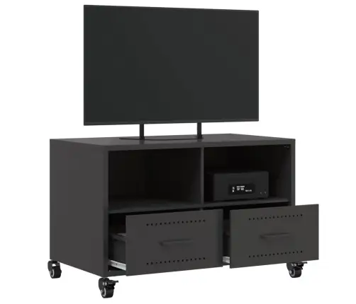 Tv Skapītis, Melns, 68X39X43,5 Cm, Tērauds Vidaxl