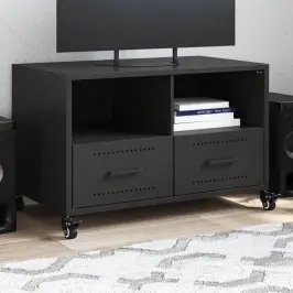 Tv Skapītis, Melns, 68X39X43,5 Cm, Tērauds Vidaxl