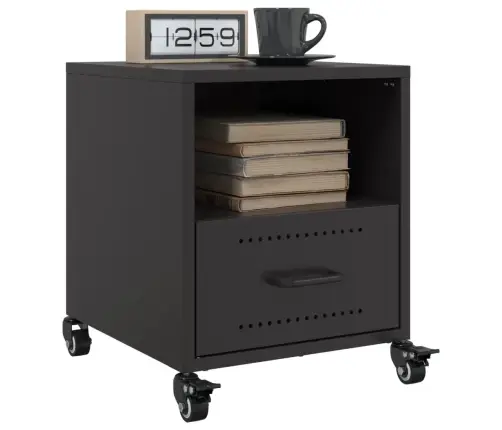 Naktsskapītis, Melns, 36X39X43,5 Cm, Tērauds Vidaxl