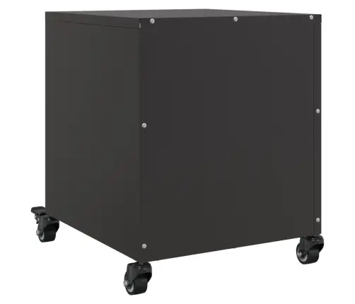 Naktsskapītis, Melns, 36X39X43,5 Cm, Tērauds Vidaxl