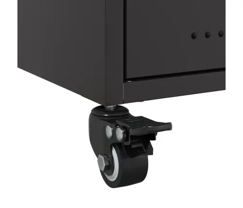 Naktsskapītis, Melns, 36X39X43,5 Cm, Tērauds Vidaxl