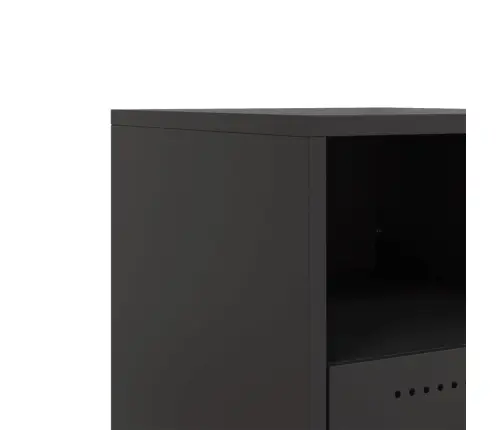 Naktsskapītis, Melns, 36X39X43,5 Cm, Tērauds Vidaxl