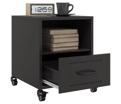 Naktsskapīši, 2 Gab., Melni, 36X39X43,5 Cm, Tērauds Vidaxl