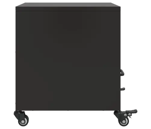 Naktsskapīši, 2 Gab., Melni, 36X39X43,5 Cm, Tērauds Vidaxl