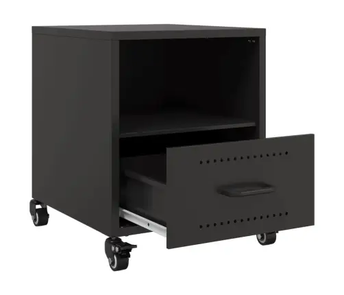 Naktsskapīši, 2 Gab., Melni, 36X39X43,5 Cm, Tērauds Vidaxl