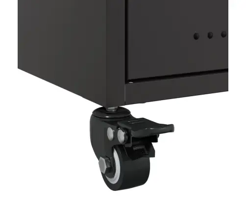 Naktsskapīši, 2 Gab., Melni, 36X39X43,5 Cm, Tērauds Vidaxl