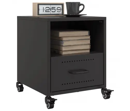 Naktsskapīši, 2 Gab., Melni, 36X39X43,5 Cm, Tērauds Vidaxl