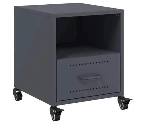 Naktsskapītis, Antracītpelēks, 36X39X43,5 Cm, Tērauds Vidaxl