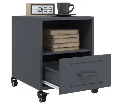 Naktsskapītis, Antracītpelēks, 36X39X43,5 Cm, Tērauds Vidaxl