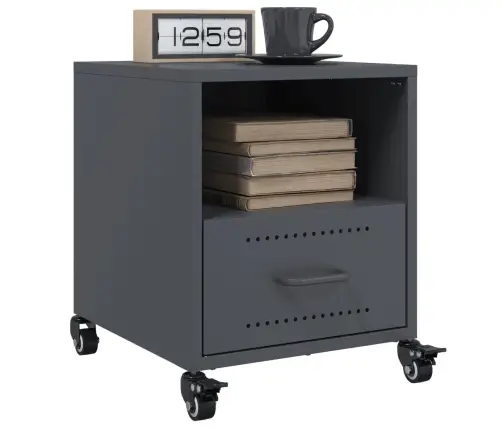 Naktsskapītis, Antracītpelēks, 36X39X43,5 Cm, Tērauds Vidaxl