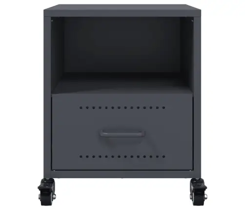 Naktsskapītis, Antracītpelēks, 36X39X43,5 Cm, Tērauds Vidaxl