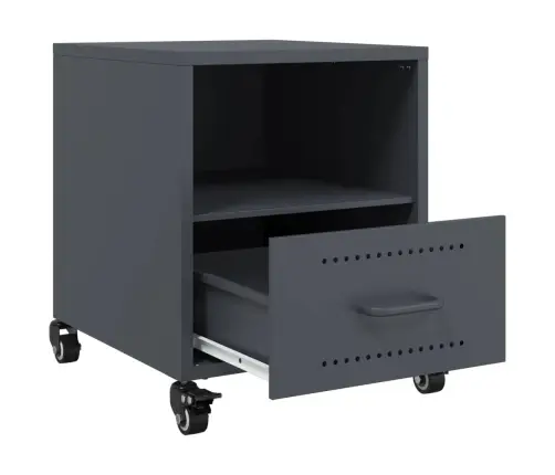 Naktsskapītis, Antracītpelēks, 36X39X43,5 Cm, Tērauds Vidaxl