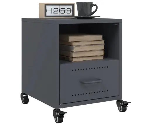 Naktinės Spintelės, 2Vnt., Antracito, 36X39X43,5cm Plienas