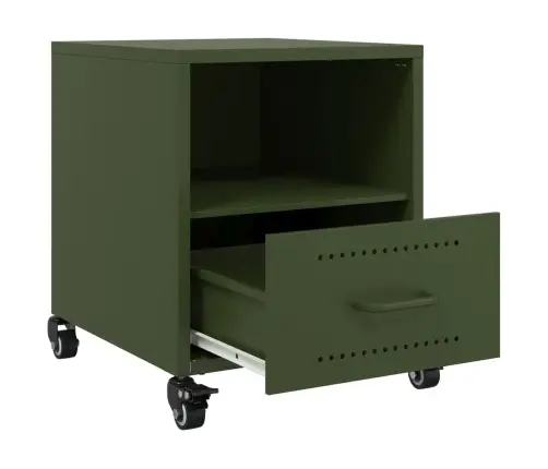 Naktsskapītis, Olīvu Zaļš, 36X39X43,5 Cm, Tērauds Vidaxl Naktsskapītis, Olīvu Zaļš, 36X39X43,5 Cm, Tērauds Vidaxl