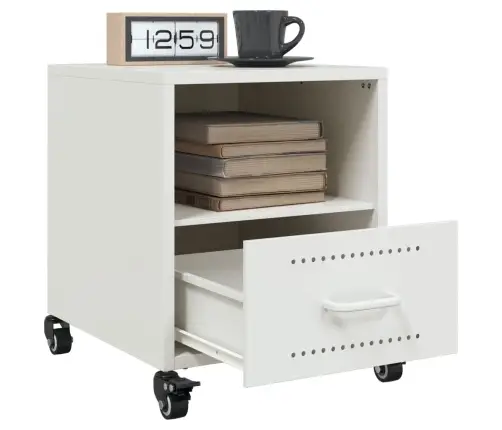 Naktinė Spintelė, Baltos Spalvos, 36X39X43,5cm Plienas