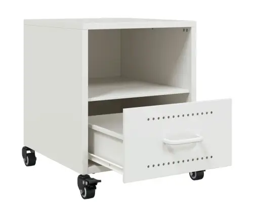 Naktinė Spintelė, Baltos Spalvos, 36X39X43,5cm Plienas