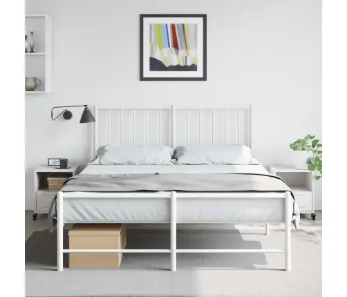 Naktsskapīši, 2 Gab., Balti, 36X39X43,5 Cm, Tērauds Vidaxl