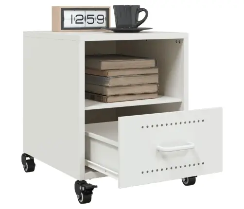 Naktsskapīši, 2 Gab., Balti, 36X39X43,5 Cm, Tērauds Vidaxl