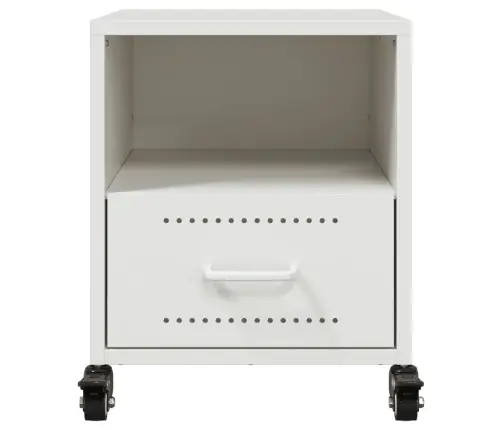 Naktsskapīši, 2 Gab., Balti, 36X39X43,5 Cm, Tērauds Vidaxl