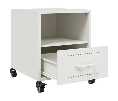 Naktsskapīši, 2 Gab., Balti, 36X39X43,5 Cm, Tērauds Vidaxl