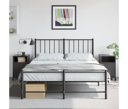 Naktsskapīši, 2 Gab., Melni, 36X39X59 Cm, Tērauds Vidaxl Naktsskapīši, 2 Gab., Melni, 36X39X59 Cm, Tērauds Vidaxl