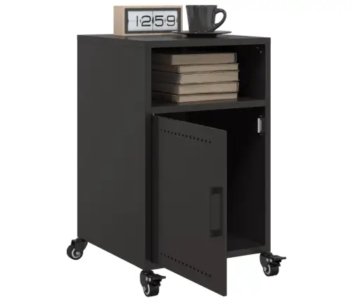 Naktsskapīši, 2 Gab., Melni, 36X39X59 Cm, Tērauds Vidaxl Naktsskapīši, 2 Gab., Melni, 36X39X59 Cm, Tērauds Vidaxl