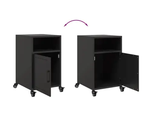 Naktsskapīši, 2 Gab., Melni, 36X39X59 Cm, Tērauds Vidaxl Naktsskapīši, 2 Gab., Melni, 36X39X59 Cm, Tērauds Vidaxl