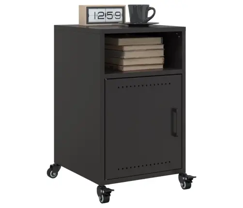 Naktsskapīši, 2 Gab., Melni, 36X39X59 Cm, Tērauds Vidaxl Naktsskapīši, 2 Gab., Melni, 36X39X59 Cm, Tērauds Vidaxl