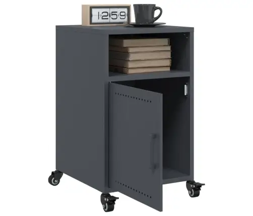 Naktsskapītis, Antracītpelēks, 36X39X59 Cm, Tērauds Vidaxl