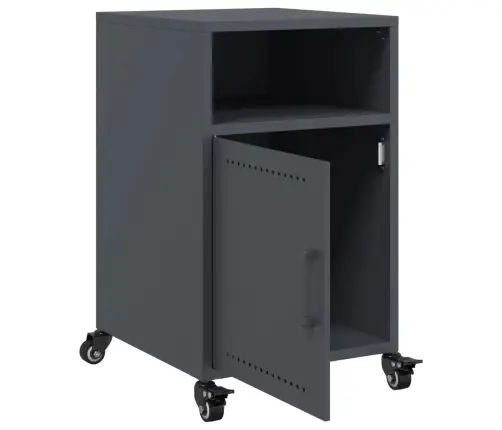 Naktsskapītis, Antracītpelēks, 36X39X59 Cm, Tērauds Vidaxl