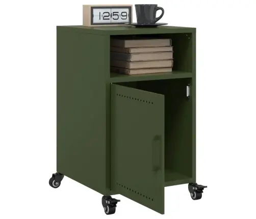 Naktinės Spintelės, 2Vnt., Alyvuogių, 36X39X59cm Plienas