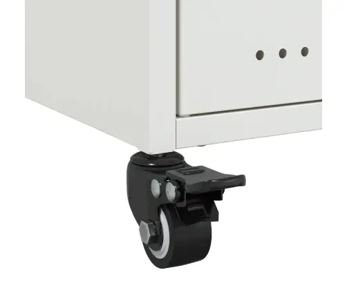 Naktsskapītis, Balts, 36X39X59 Cm, Tērauds Vidaxl