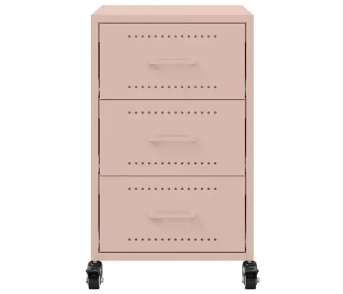 Naktsskapītis, Rozā, 36X39X59 Cm, Tērauds Vidaxl