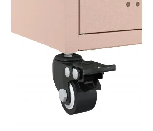 Naktsskapītis, Rozā, 36X39X59 Cm, Tērauds Vidaxl