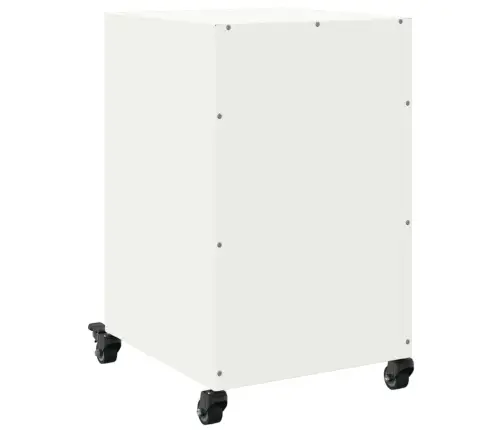 Naktsskapītis, Balts, 36X39X59 Cm, Tērauds Vidaxl