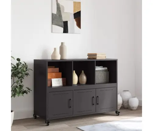 Kumode, Melna, 100,5X39X72 Cm, Tērauds Vidaxl