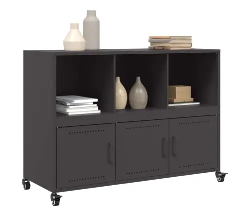 Kumode, Melna, 100,5X39X72 Cm, Tērauds Vidaxl