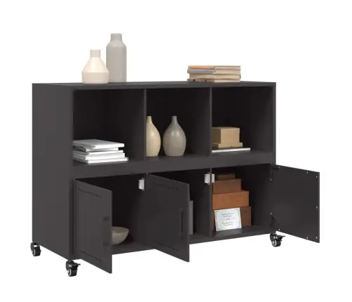 Kumode, Melna, 100,5X39X72 Cm, Tērauds Vidaxl