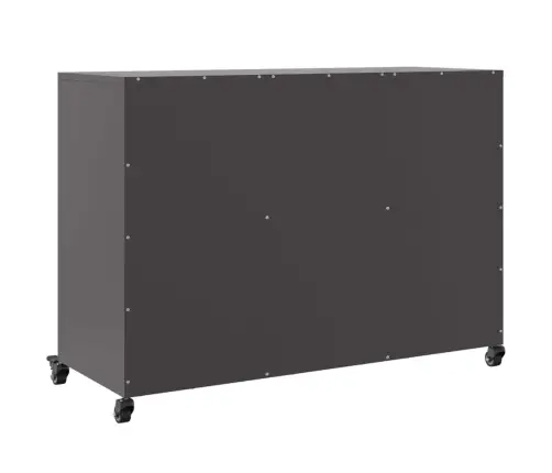 Kumode, Melna, 100,5X39X72 Cm, Tērauds Vidaxl