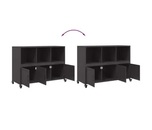 Kumode, Melna, 100,5X39X72 Cm, Tērauds Vidaxl