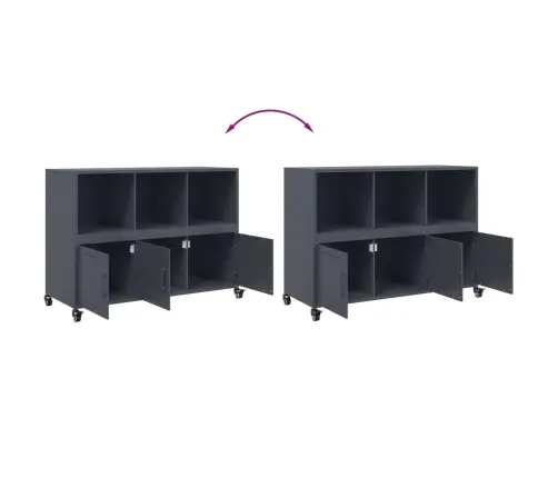 Šoninė Spintelė, Antracito, 100,5X39X72cm Plienas