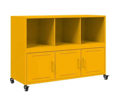 Šoninė Spintelė, Garstyčių Geltona, 100,5X39X72cm Plienas