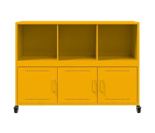 Šoninė Spintelė, Garstyčių Geltona, 100,5X39X72cm Plienas